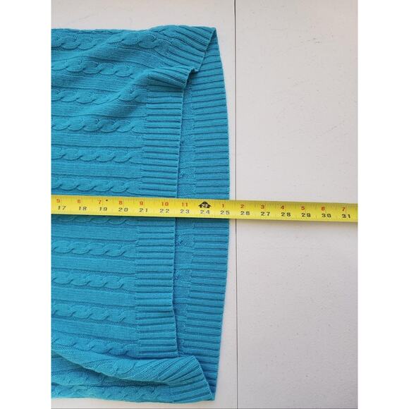 Lauren Ralph Lauren Sweater Womens Medium Silk Cashmere Shawl Collar Cable - Picture 5 of 11